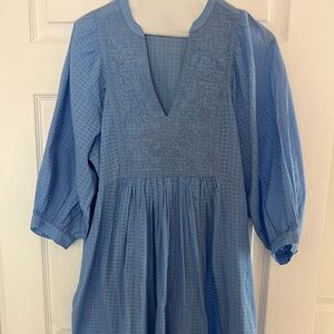 Sundance Sky Blue Textured Midi Dress